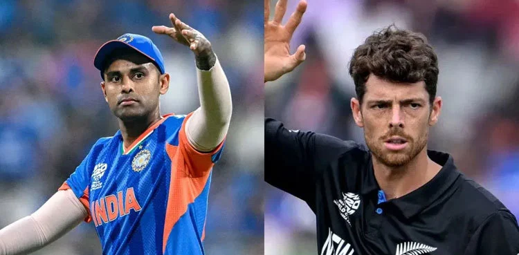 India and New Zealand players in action during the ICC Men's T20 World Cup 2026 final match